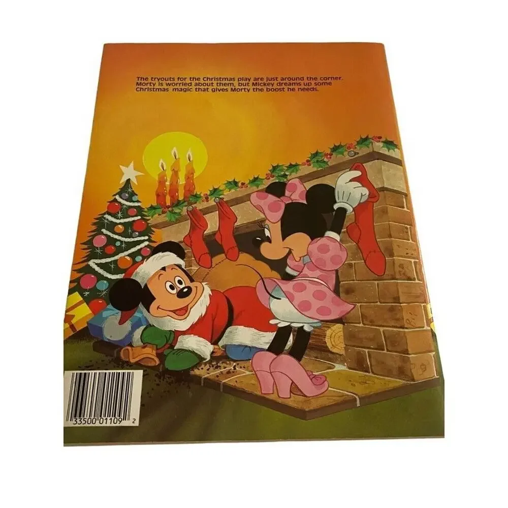 Vintage Mickey Mouse Christmas Fantasy Coloring Book Golden Holiday '87